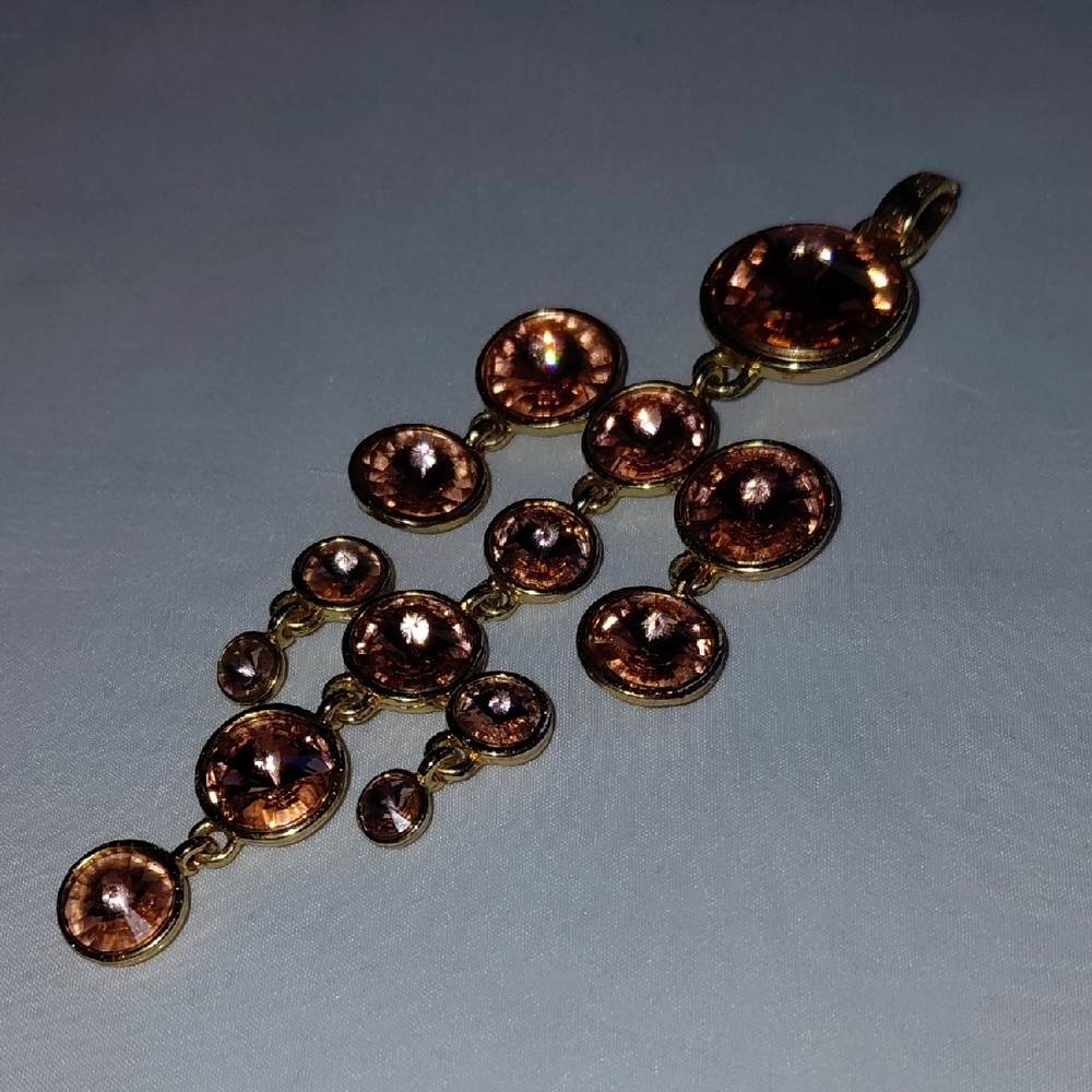 Elegant Gold and PINK Pendant - Picture 5 of 14